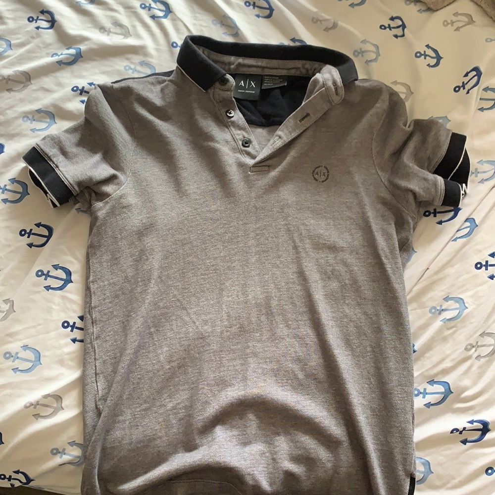 Armani exchange black polo